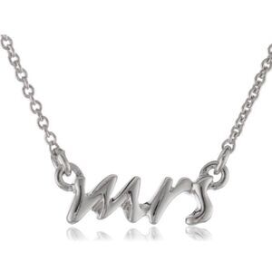 New Kate Spade Silvertone  Mrs Necklace